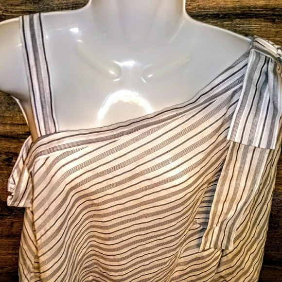 New York & Company Top One Shoulder Stripe - Picture 8 of 11